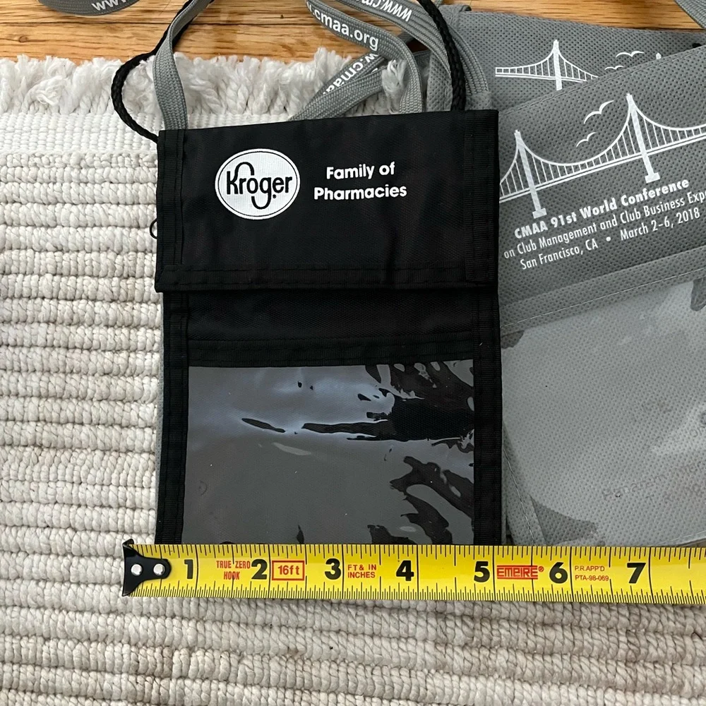 4 Black Grey Badge Holder Lanyard ID Card Neck Wallet